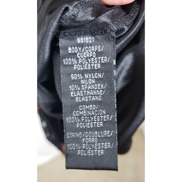 David Meister Lace Midi‎ Dress 14 Black Embroidered Red Roses Whimsy Regencycore - Picture 6 of 6